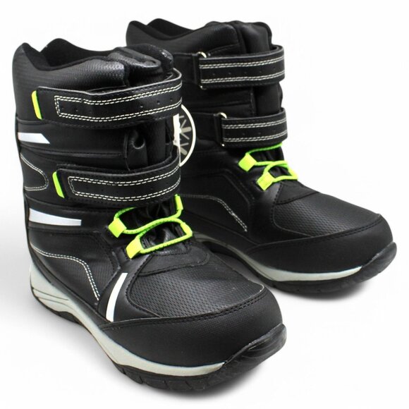 Totes Seth Black Neon Thinsulate Warm Youth Winter Kids Boots (SiZe 5) - Picture 1 of 8